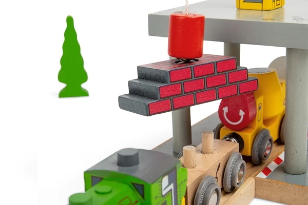 De magneet tilt de vracht op