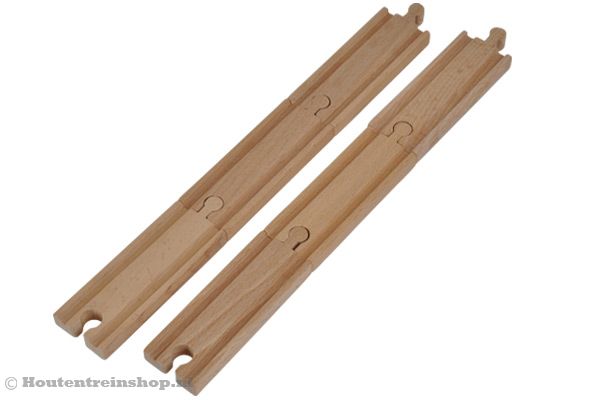 Breid je treinbaan uit met de rechte rails.