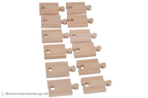 12 korte rechte baandelen.