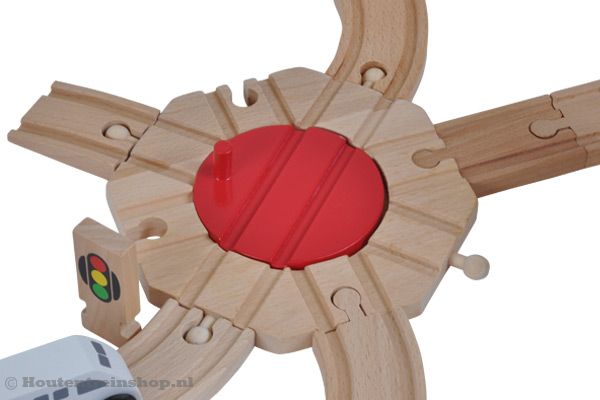 Draaiplateau voor het wisselen van baan.