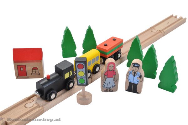 Bomen, verkeerslichten en poppetjes.