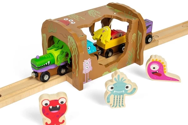 Rijd langs de obstakels in de tunnel