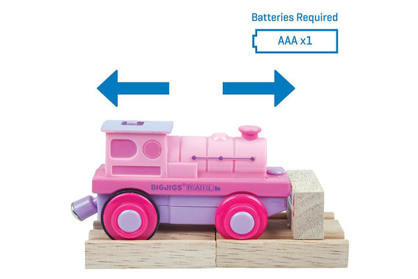  De trein werkt op 1 AAA-batterij