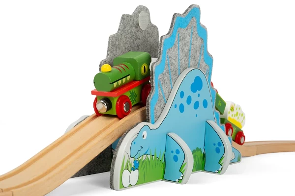 Rij door de rug van de dinosaurus heen