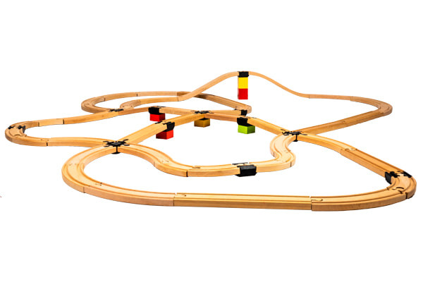 Combineer Duplo met houten treinrails