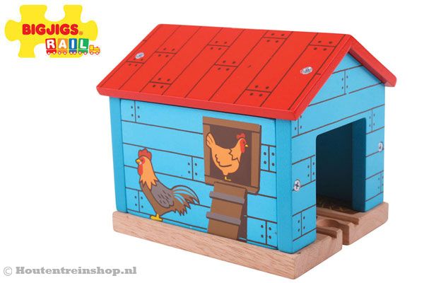 Kippenhok tunnel van Bigjigs.