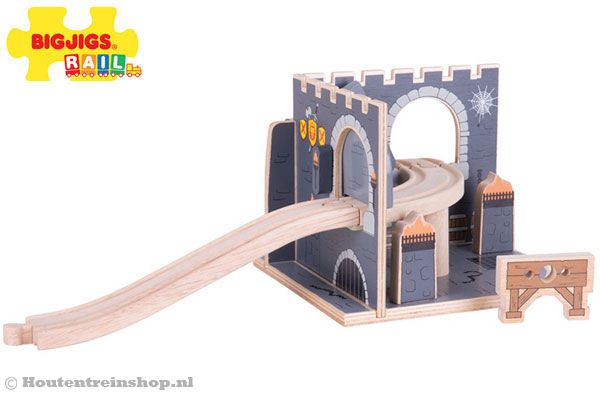 Middeleeuwse kerker met rails van Bigjigs.