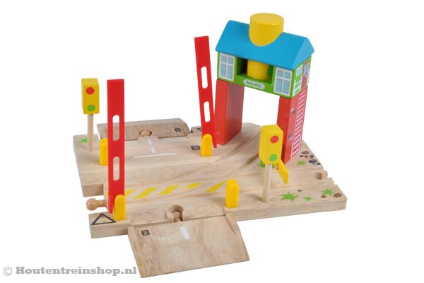 De slagbomen kunnen open en dicht.