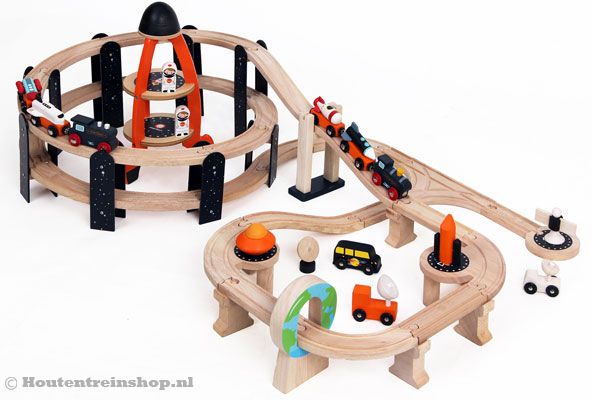 Houten treinset van Mentari